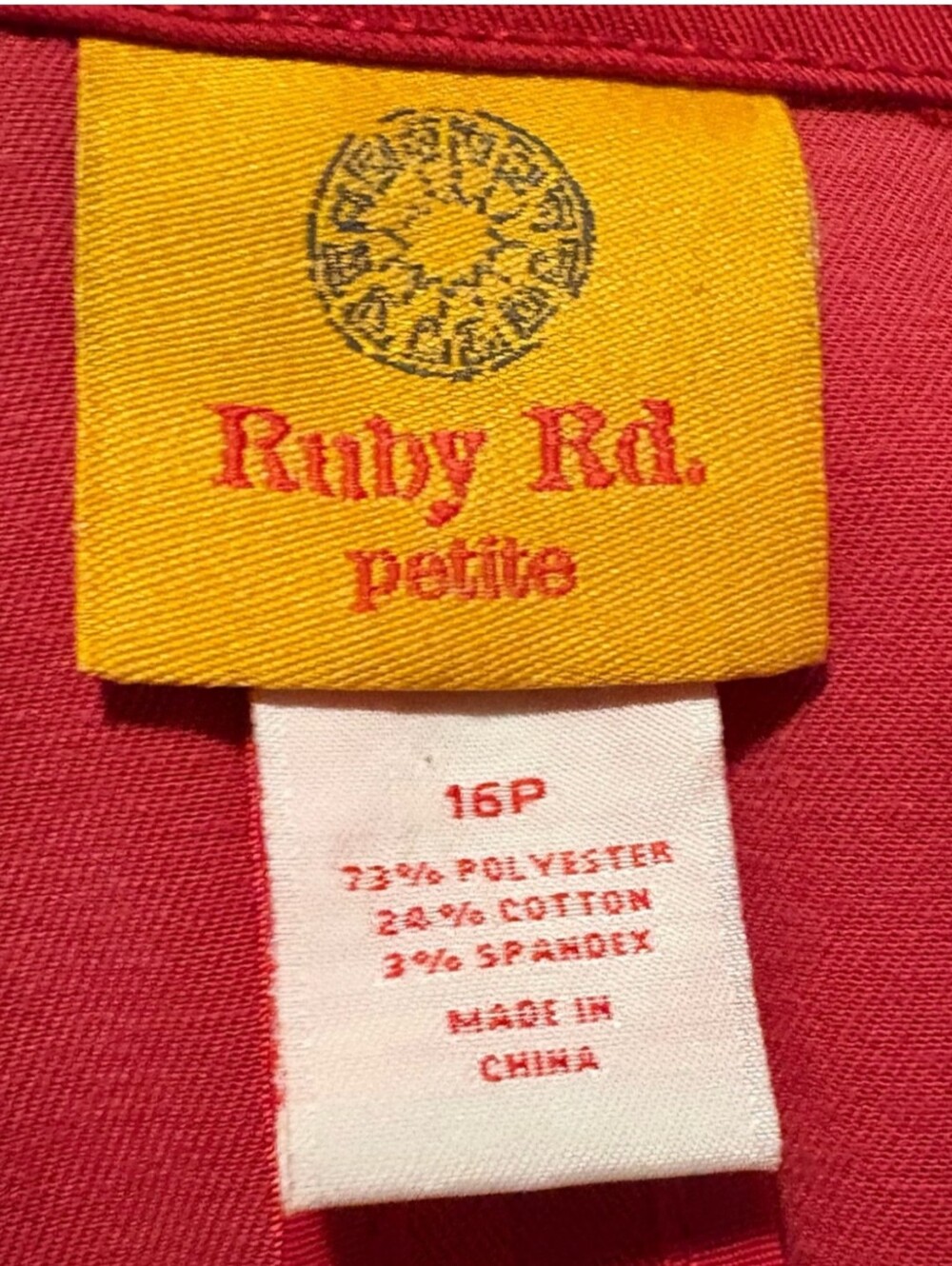 Ruby Rd. Vibrant Red Lightweight Utility Jacket. Size 16P - Picture 3 of 7